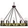 Bear Lodge Jessa 29 1/2" Wide Bronze Wagon Wheel Chandelier