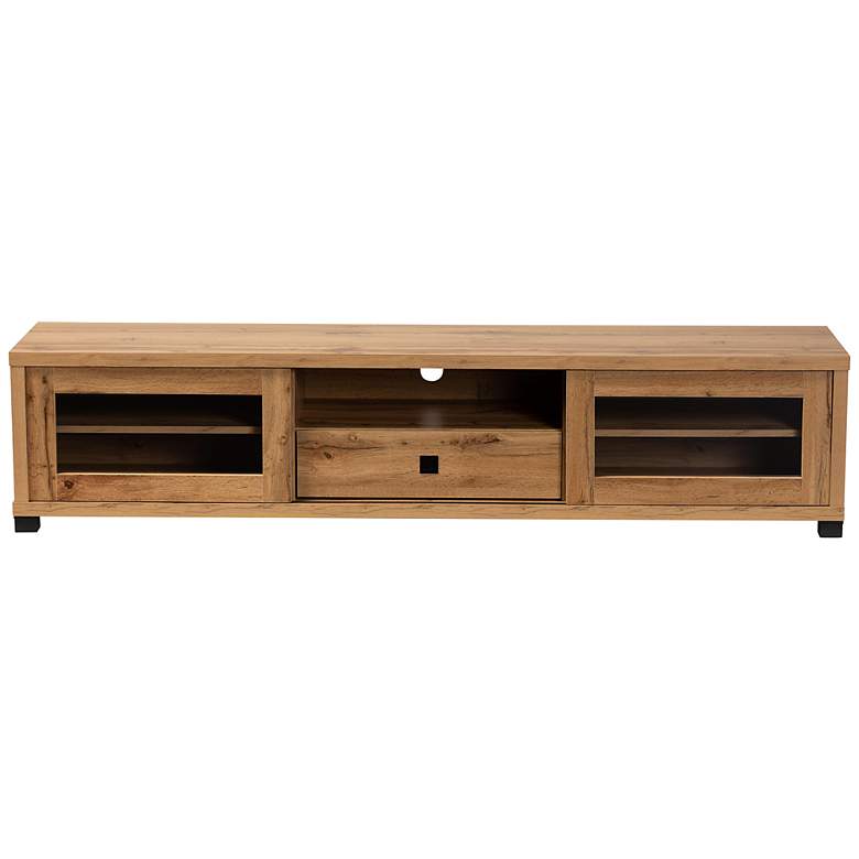 Image 6 Beasley 70 3/4" Wide Oak Brown Wood 1-Drawer TV Stand more views