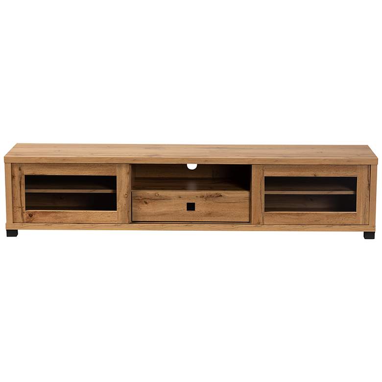 Image 6 Beasley 70 3/4 inch Wide Oak Brown Wood 1-Drawer TV Stand more views