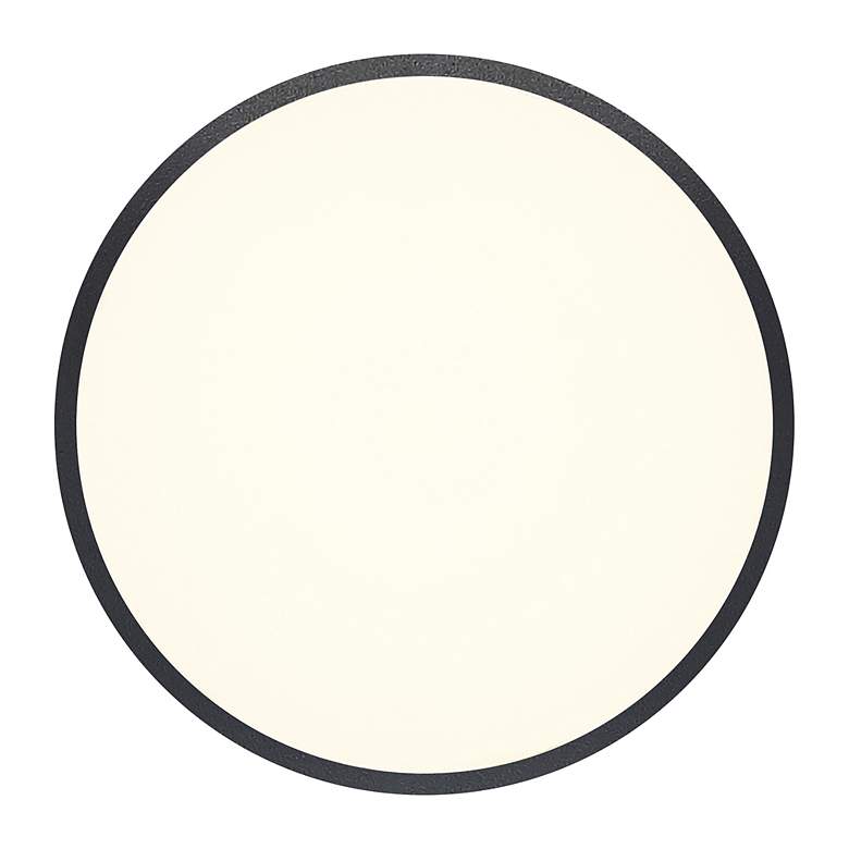Image 2 Beat 6.75" Wide Black 120V  Flush Mount with Black Acrylic Shade more views