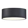 3_Beat 6.75" Wide Black 120V  Flush Mount with Black Acrylic Shade more views