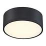 4_Beat 6.75" Wide Black 120V  Flush Mount with Black Acrylic Shade more views