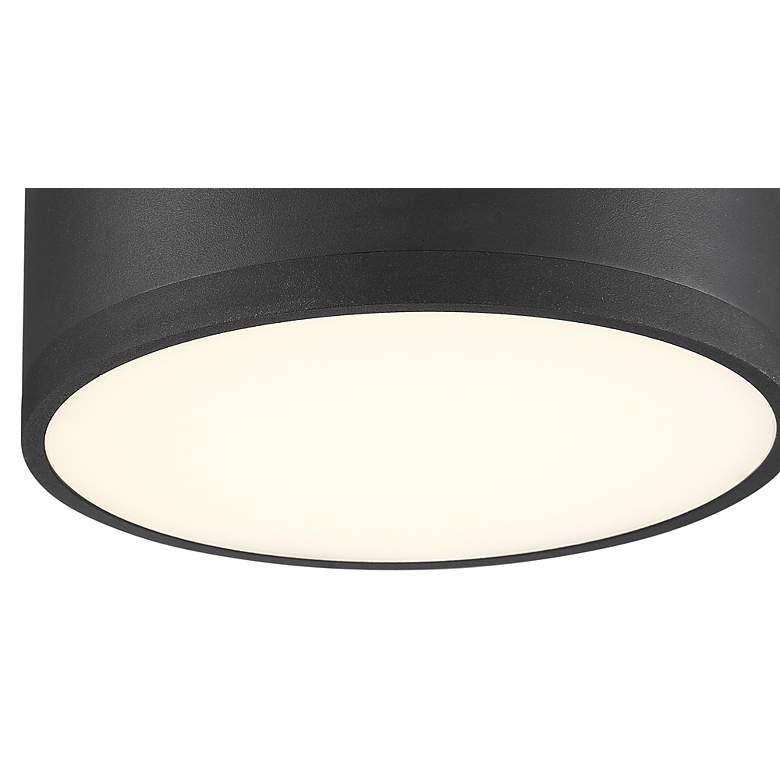 Image 5 Beat 6.75" Wide Black 120V  Flush Mount with Black Acrylic Shade more views