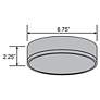 Beat 6.75" Wide Black 120V  Flush Mount with Black Acrylic Shade