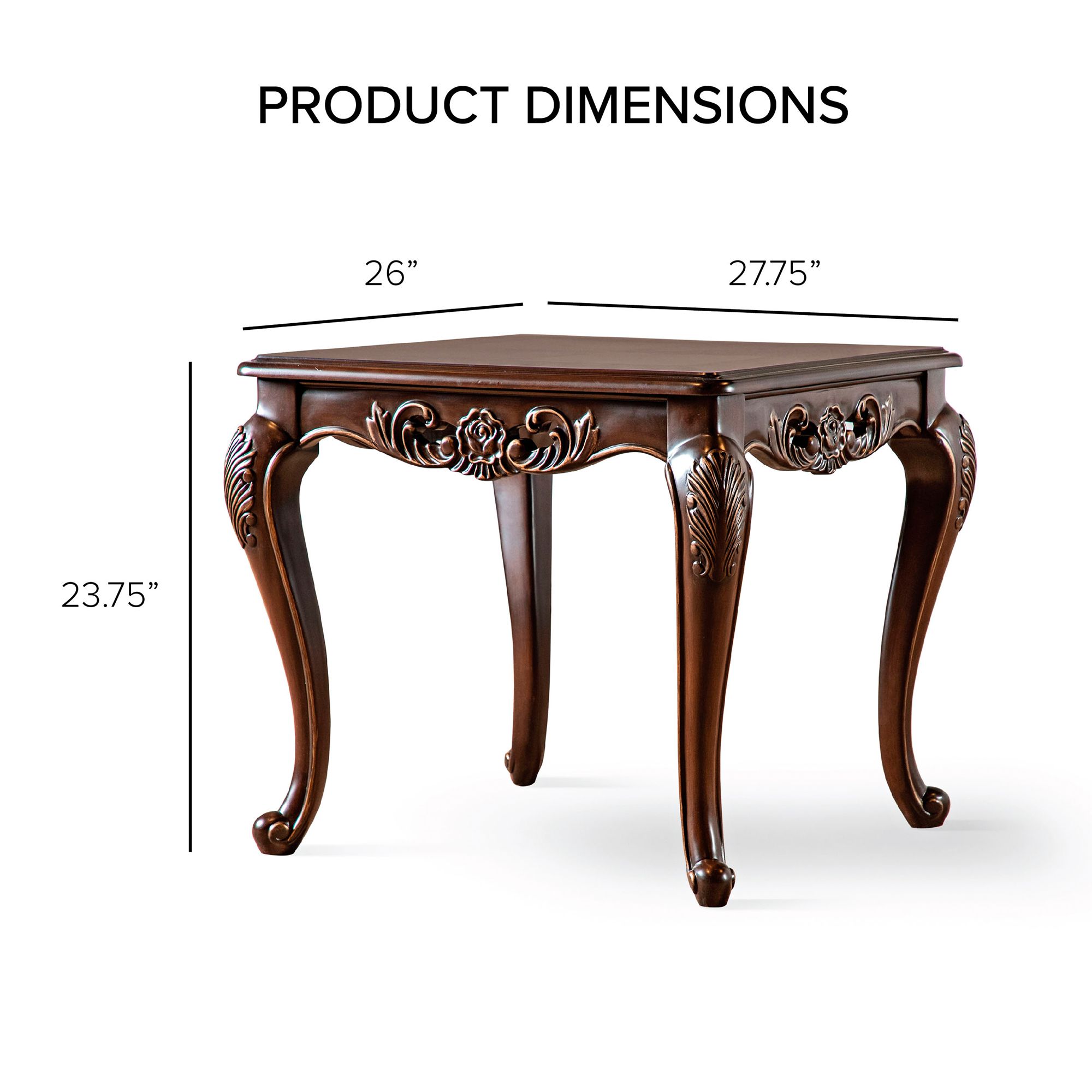 Beatrice 26" Wide Cherry Cabriole Legs End Table