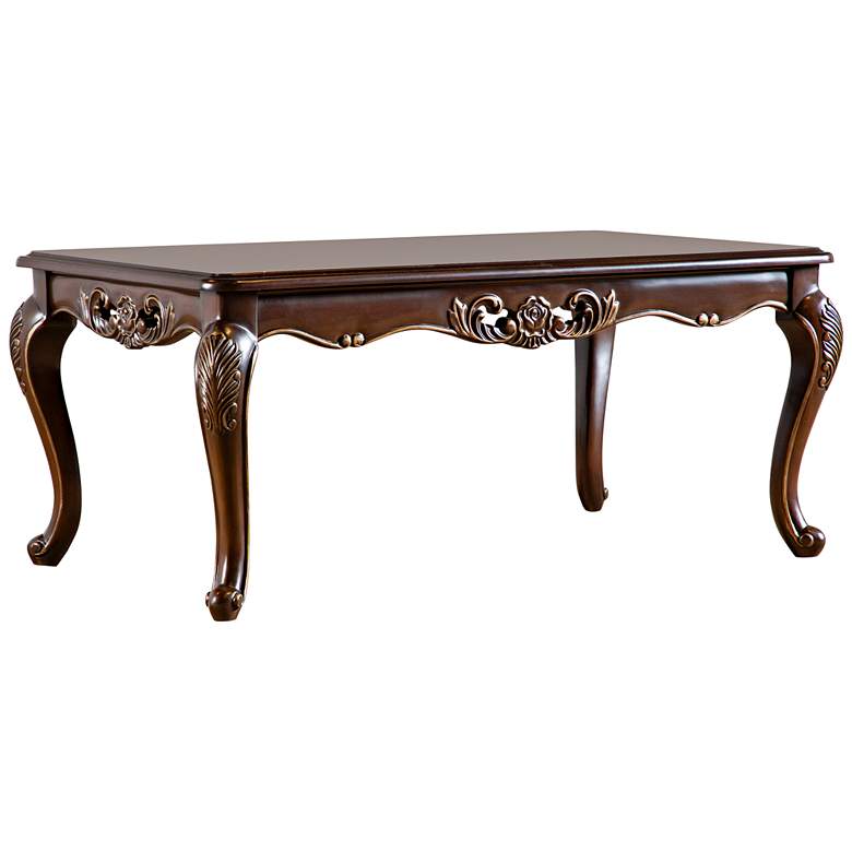 Image 2 Beatrice 48" Wide Cherry Cabriole Legs Coffee Table