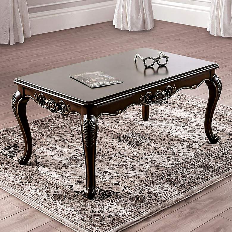 Image 1 Beatrice 48" Wide Cherry Cabriole Legs Coffee Table