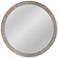 Beatrice Antique Silver Leaf 48" Oversized Round Wall Mirror