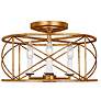 3_Beatrix 15" Wide Antique Gold 4-Light Ceiling Light more views