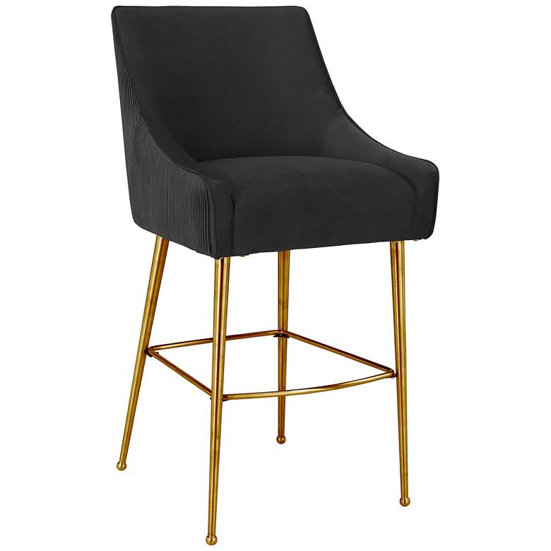 Image 1 Beatrix 25 1/2 inch Black Velvet Counter Stool