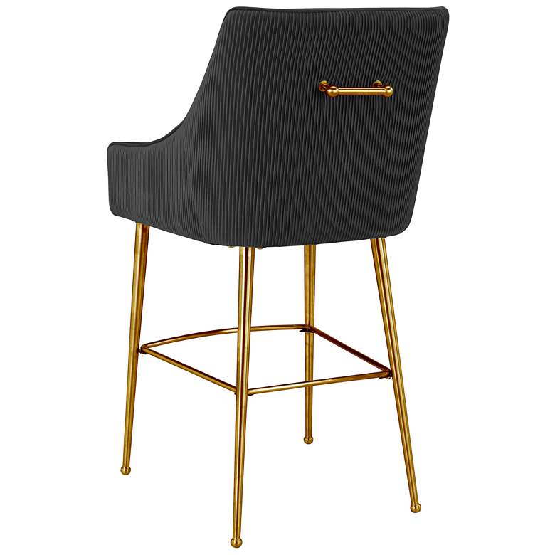 Image 4 Beatrix 25 1/2" Black Velvet Counter Stool more views