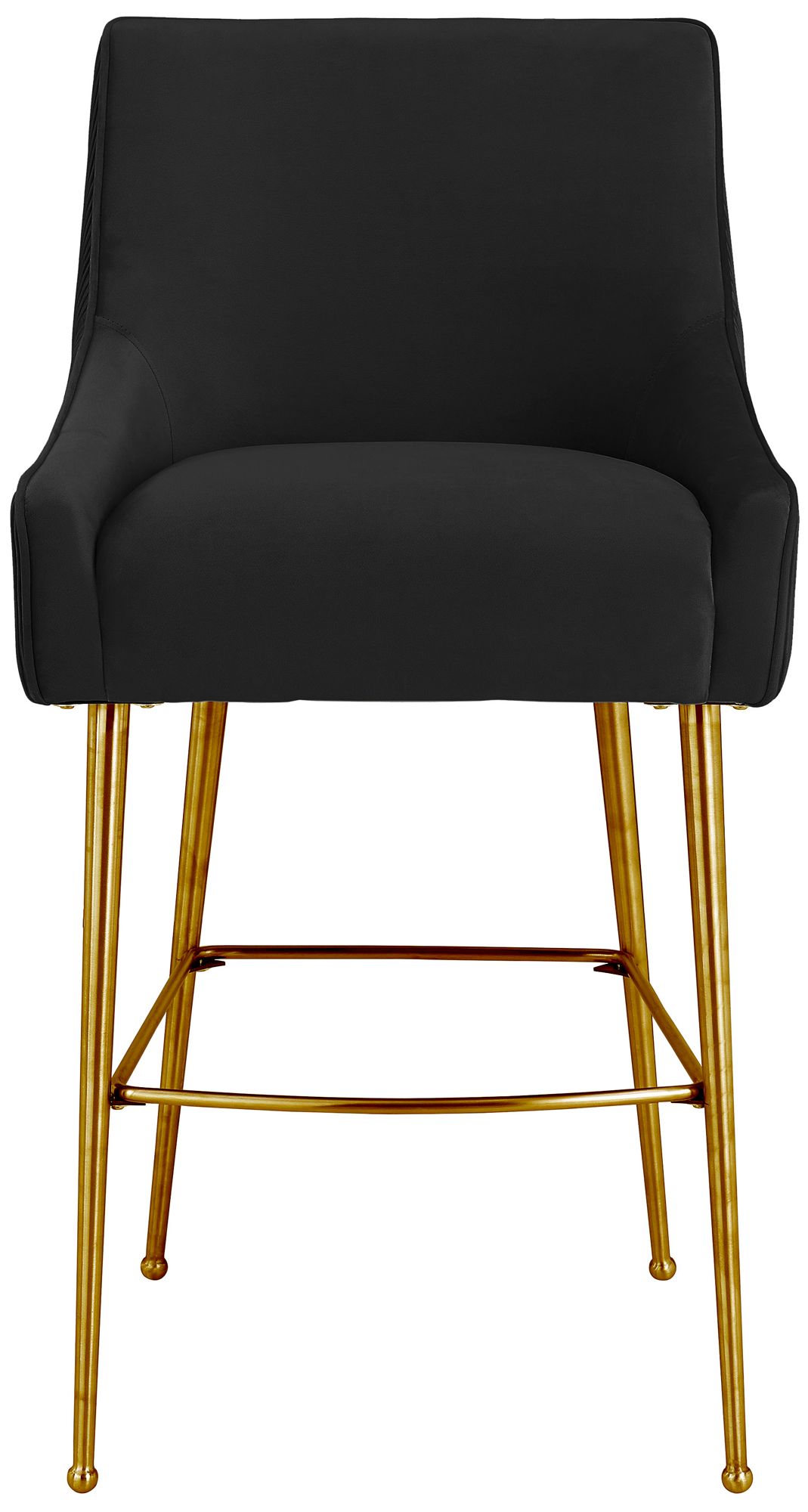 Image 3 Beatrix 30 3/4" Black Velvet Bar Stool more views