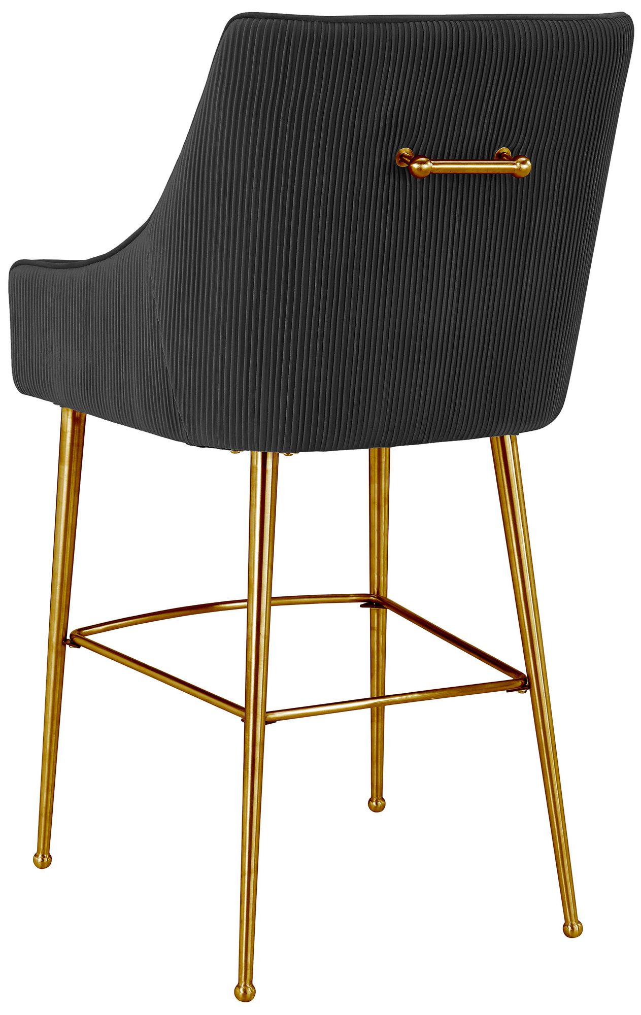 Image 4 Beatrix 30 3/4" Black Velvet Bar Stool more views