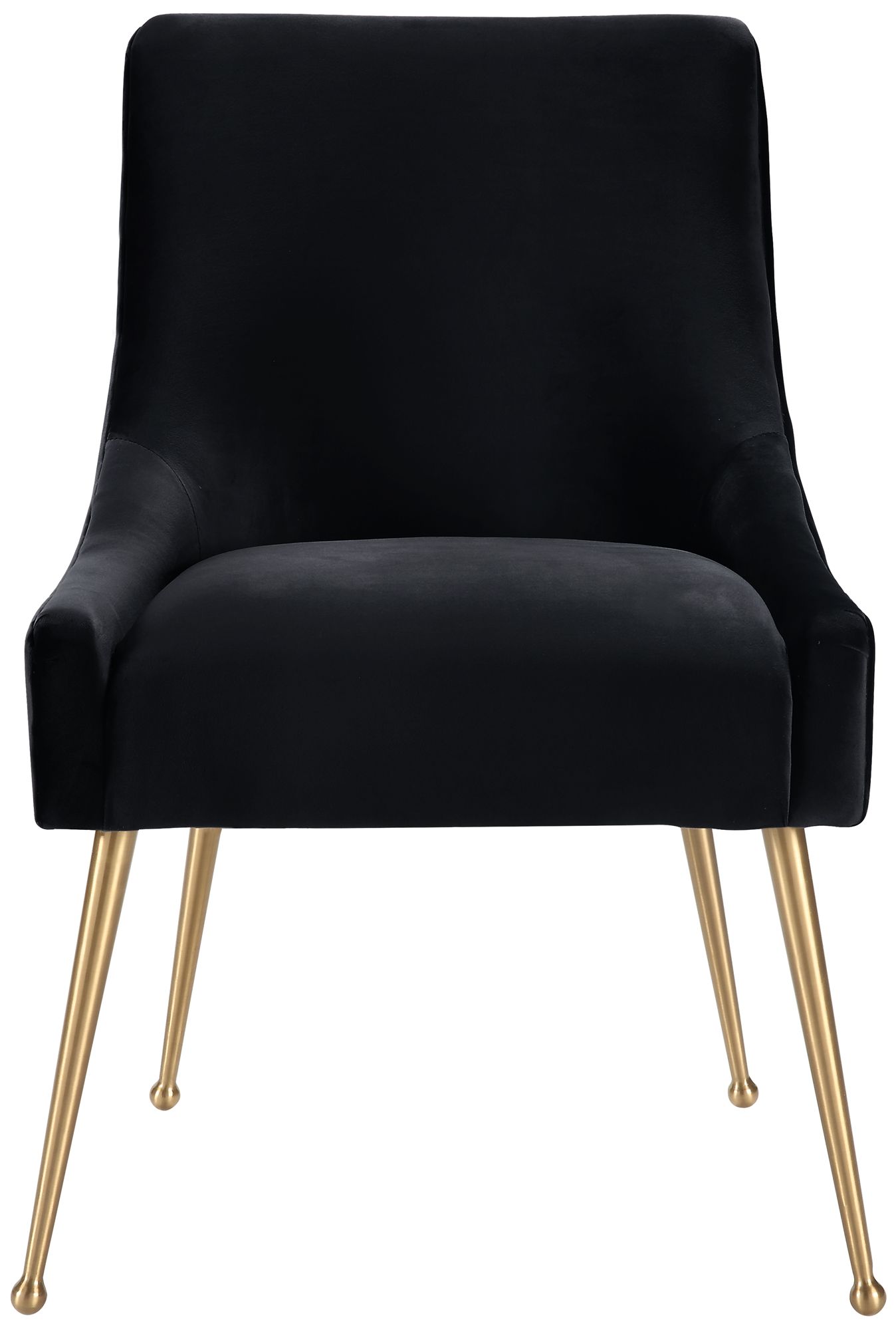 Thumbnail2 of Beatrix Black Velvet Side Chair more views