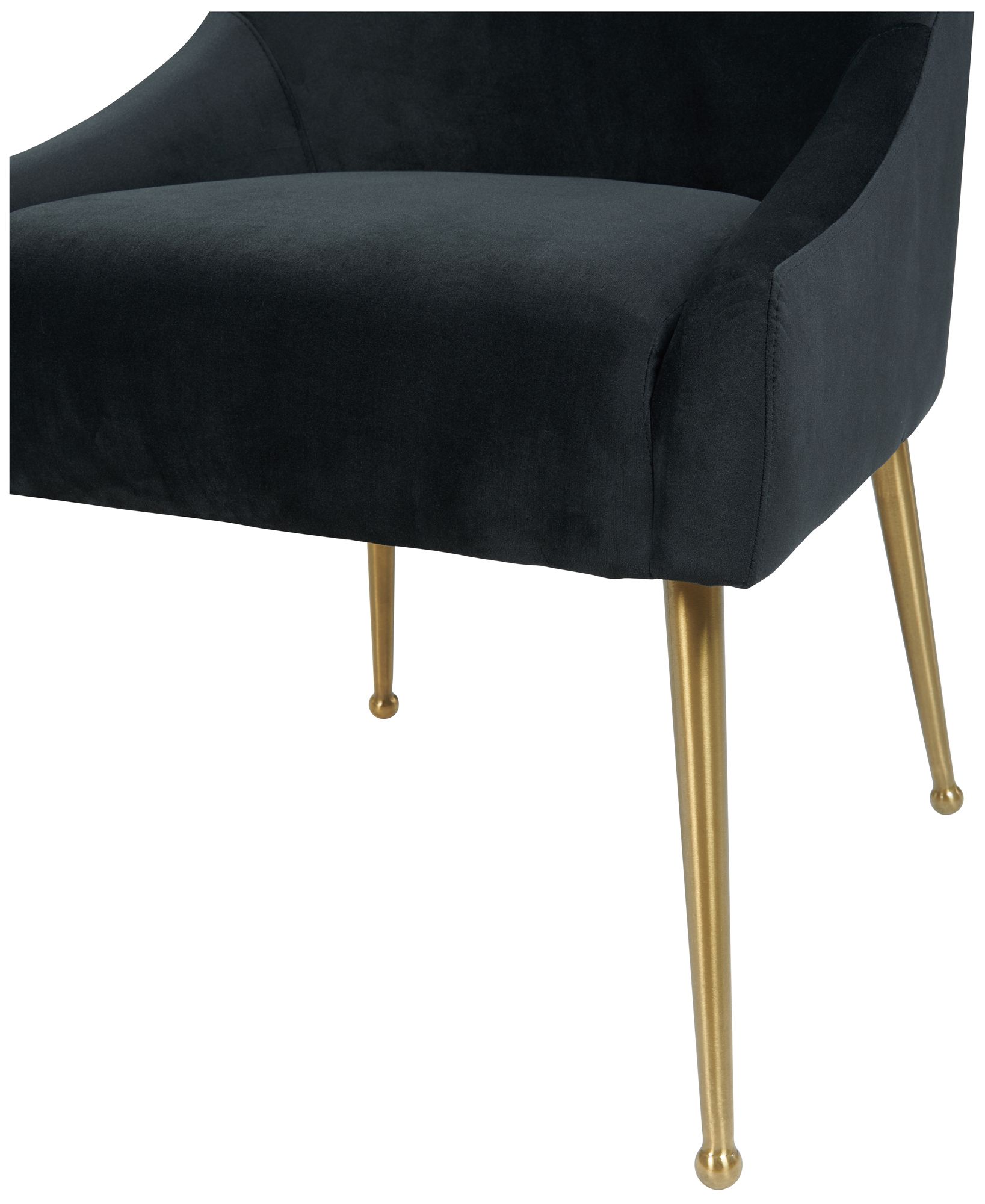 Thumbnail4 of Beatrix Black Velvet Side Chair more views
