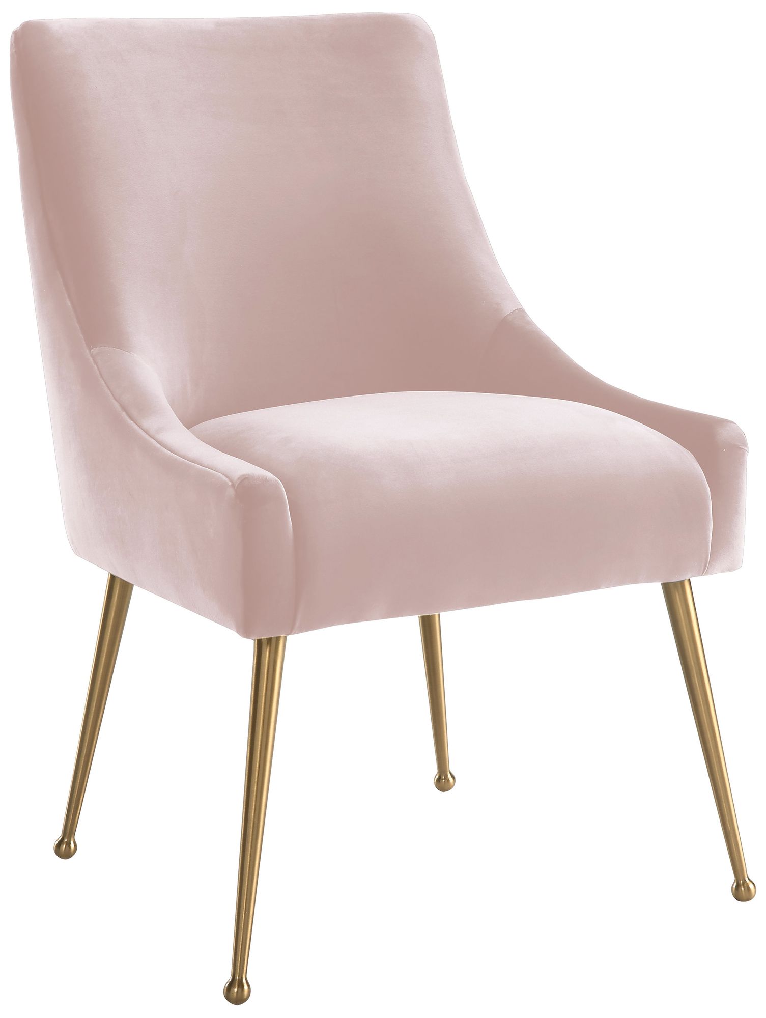 Image 4 Beatrix Blush Velvet Side Chair more views