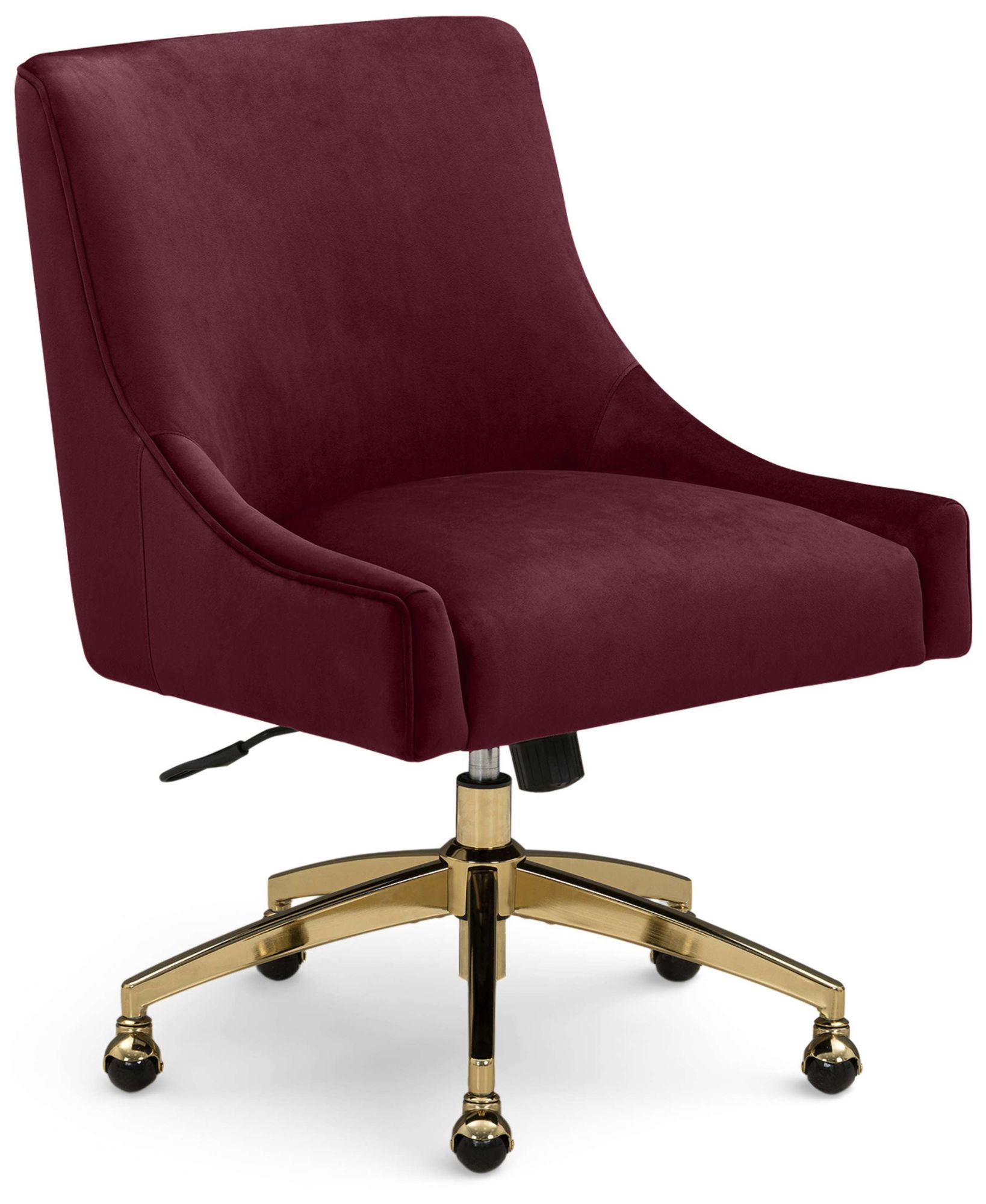 Image 2 Beatrix Burgundy Performance Velvet Office Swivel Chair more views