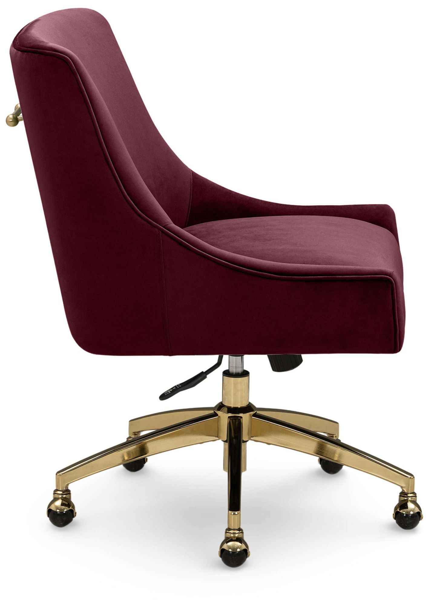 Image 3 Beatrix Burgundy Performance Velvet Office Swivel Chair more views