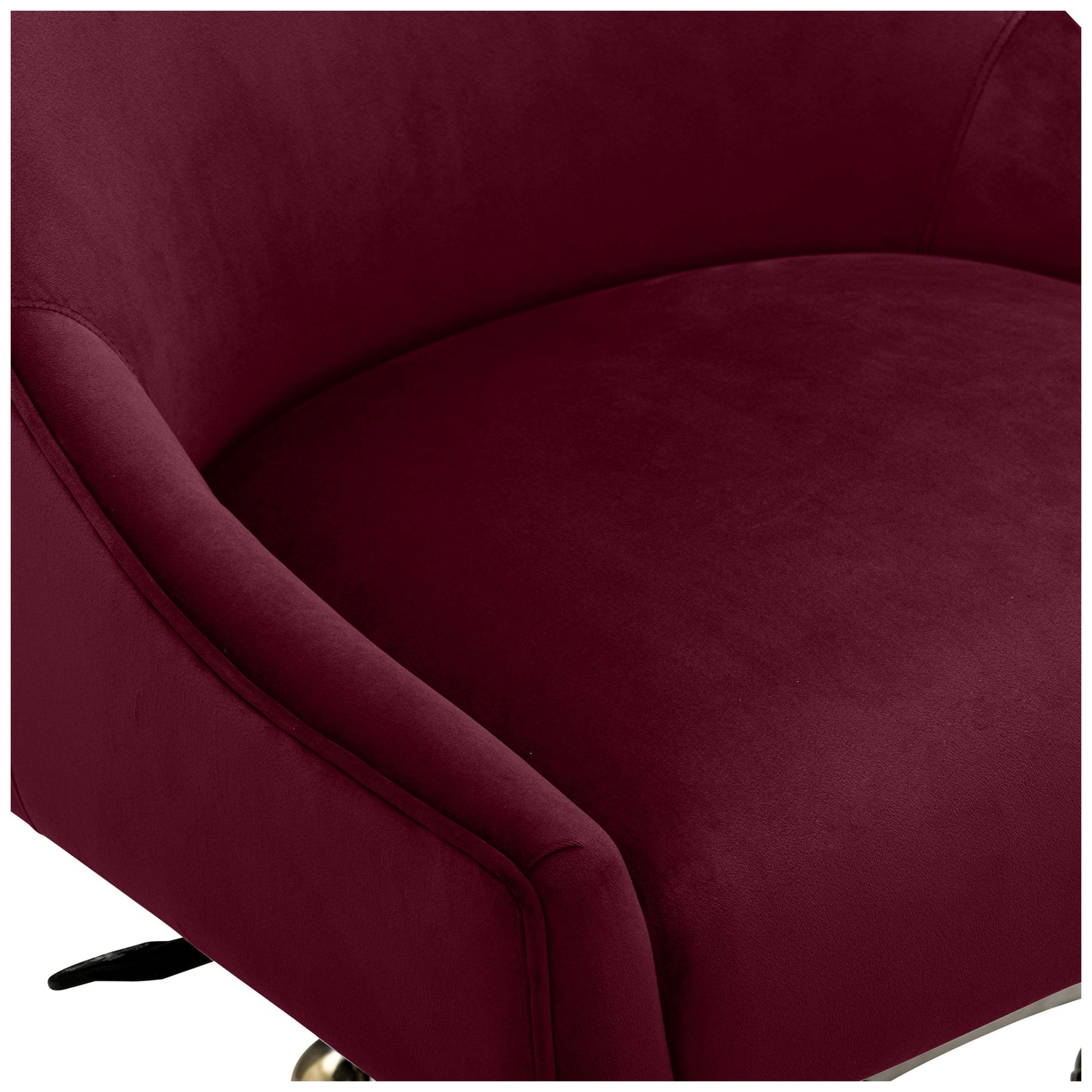 Image 5 Beatrix Burgundy Performance Velvet Office Swivel Chair more views