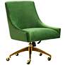 Beatrix Green Velvet Adjustable Swivel Office Chair