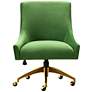 Beatrix Green Velvet Adjustable Swivel Office Chair
