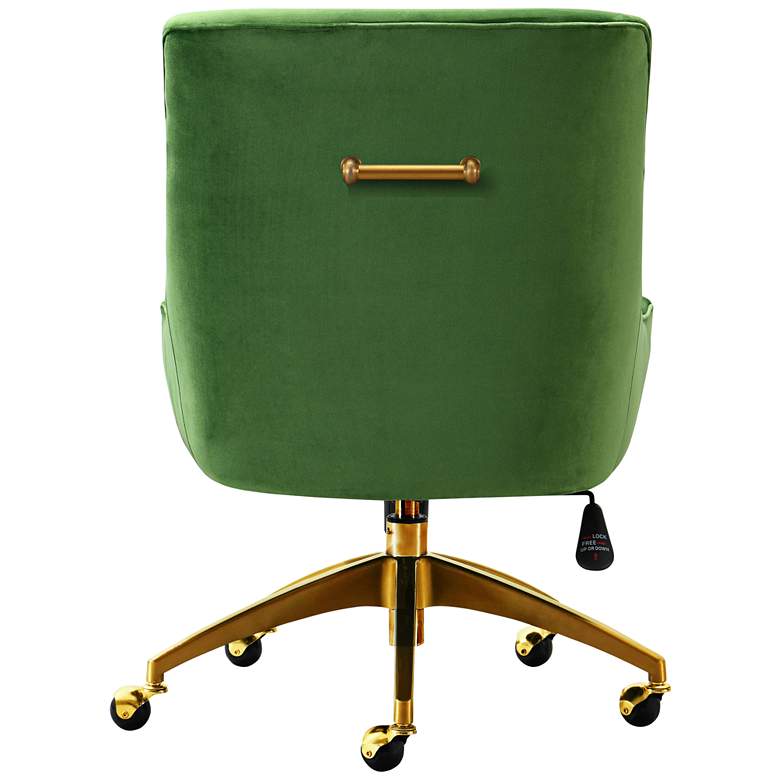 Image 4 Beatrix Green Velvet Adjustable Swivel Office Chair more views
