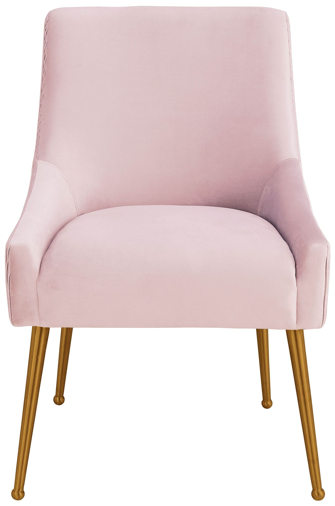 Image 2 Beatrix Pleated Blush Velvet Side Chair more views