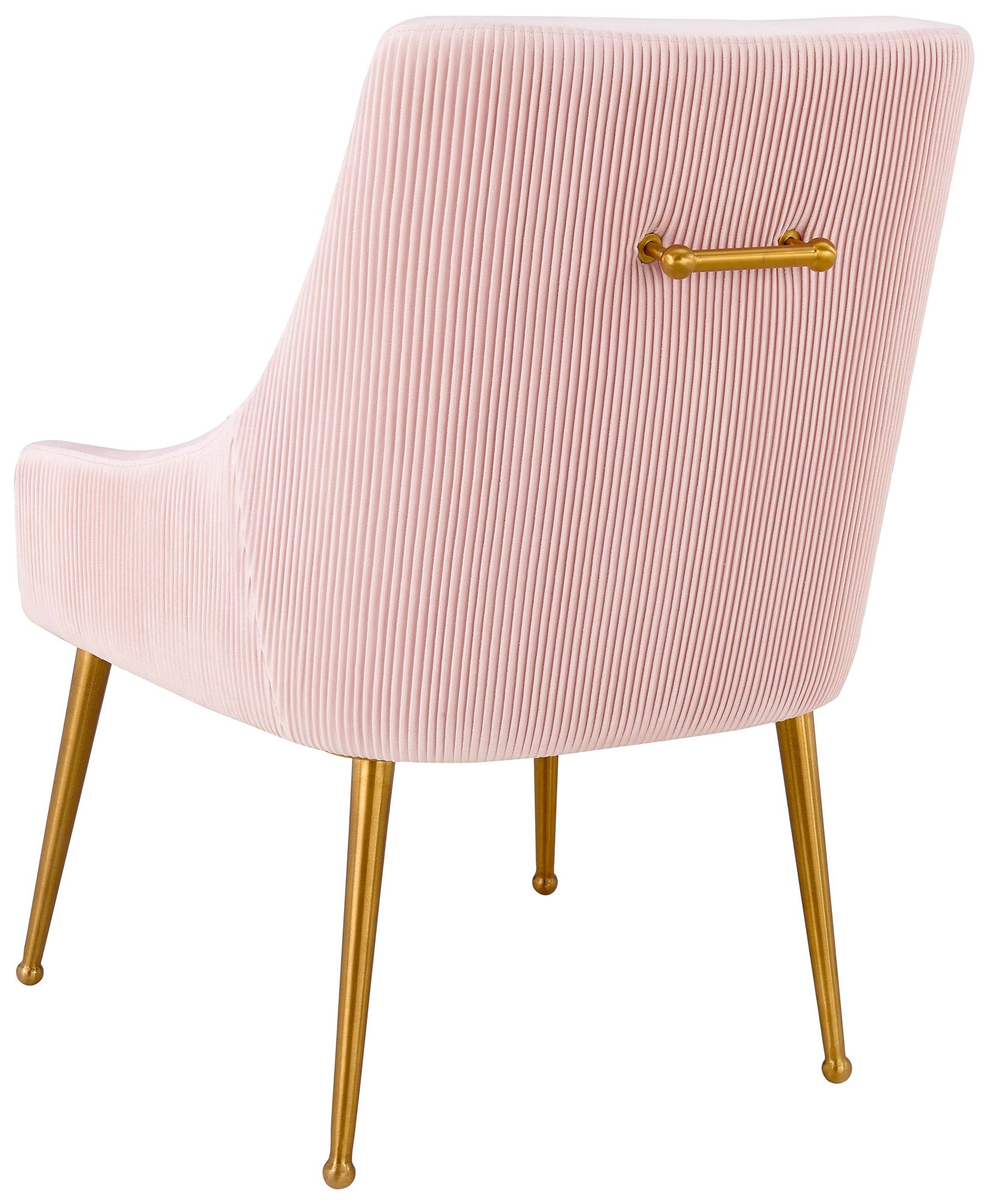 Image 3 Beatrix Pleated Blush Velvet Side Chair more views