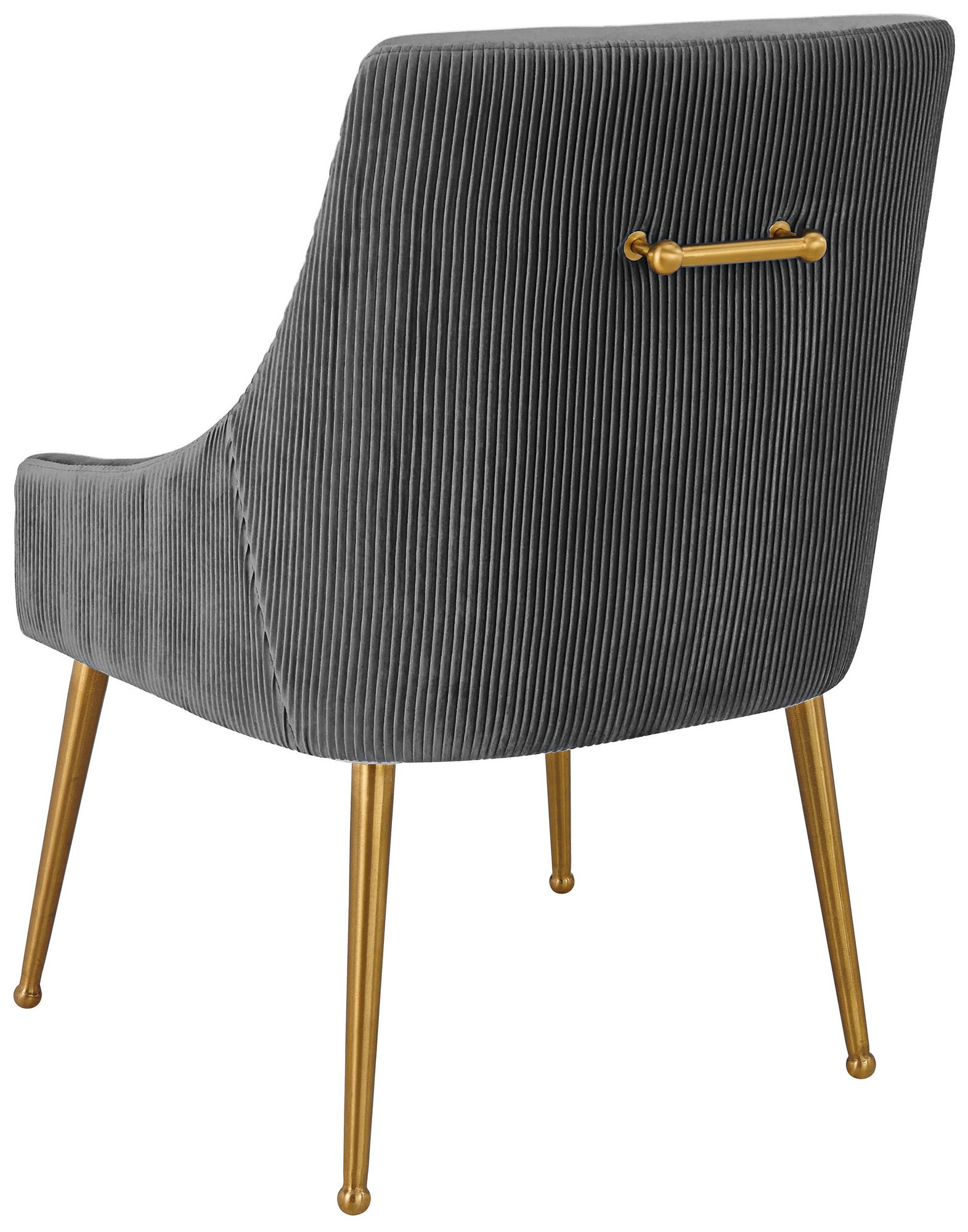 Image 6 Beatrix Pleated Grey Velvet Side Chair more views