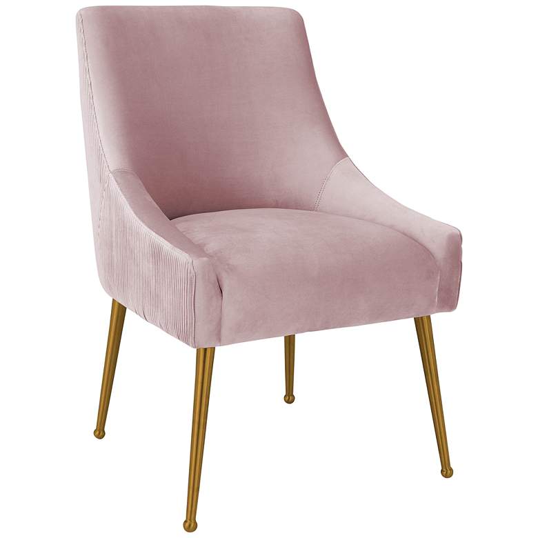 Image 2 Beatrix Pleated Mauve Velvet Side Chair