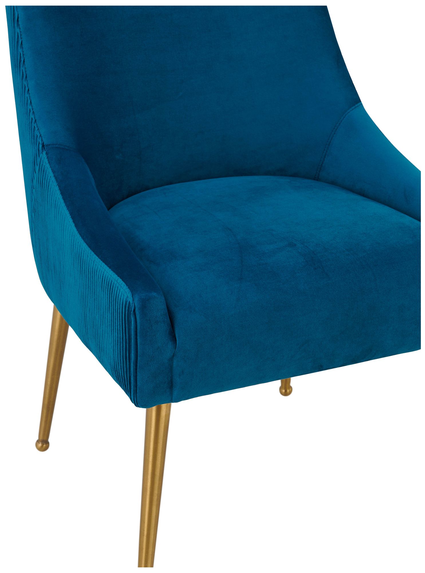 Thumbnail4 of Beatrix Pleated Navy Velvet Side Chair more views