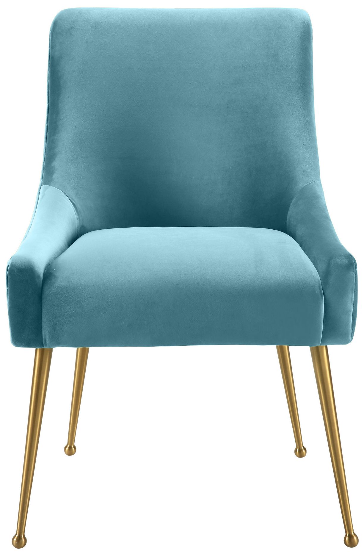 Thumbnail3 of Beatrix Sea Blue Velvet Side Chair more views