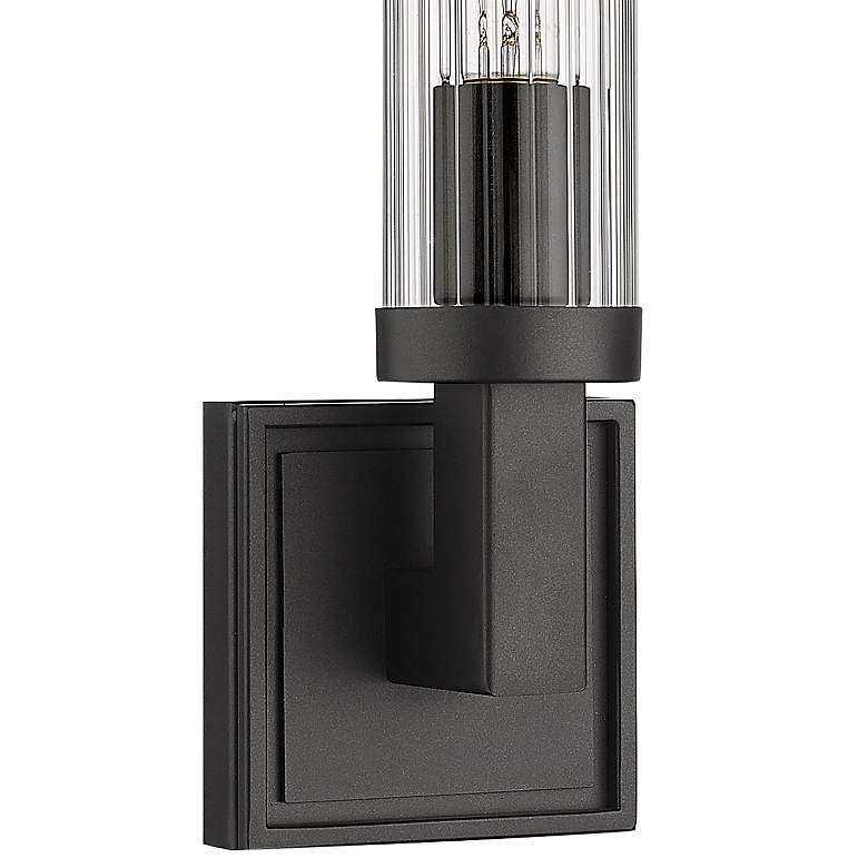 Image 2 Beau 10 1/4" High Bronze Metal Wall Sconce more views
