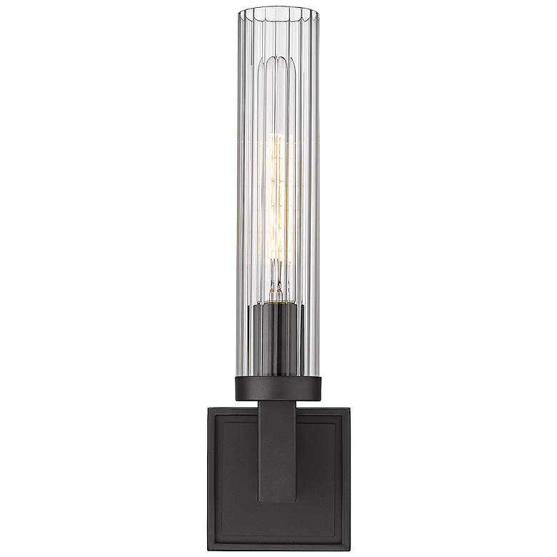 Image 5 Beau 10 1/4" High Bronze Metal Wall Sconce more views