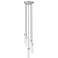 Beau 12" Wide Brushed Nickel 5-Light Mini Pendant