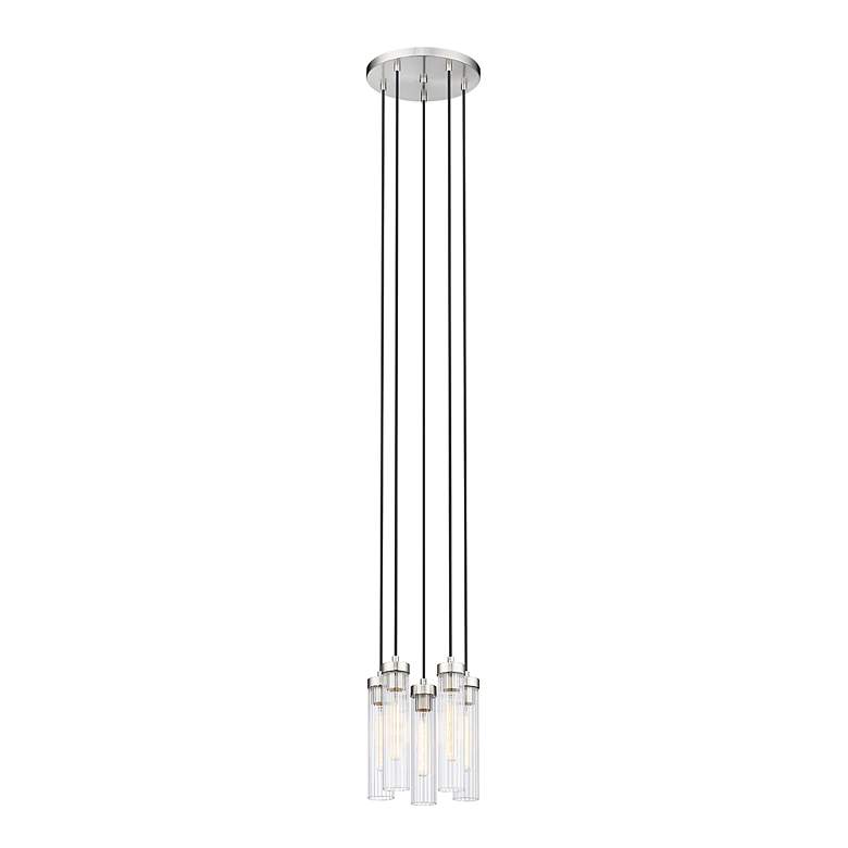 Image 5 Beau 12" Wide Brushed Nickel 5-Light Mini Pendant more views