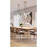 3_Beau 12" Wide Rubbed Brass Multi-Light Pendant more views