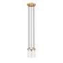 4_Beau 12" Wide Rubbed Brass Multi-Light Pendant more views