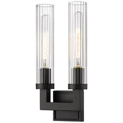 Beau 16 3/4" High Bronze 2-Light Wall Sconce