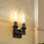 2_Beau 16 3/4" High Bronze 2-Light Wall Sconce