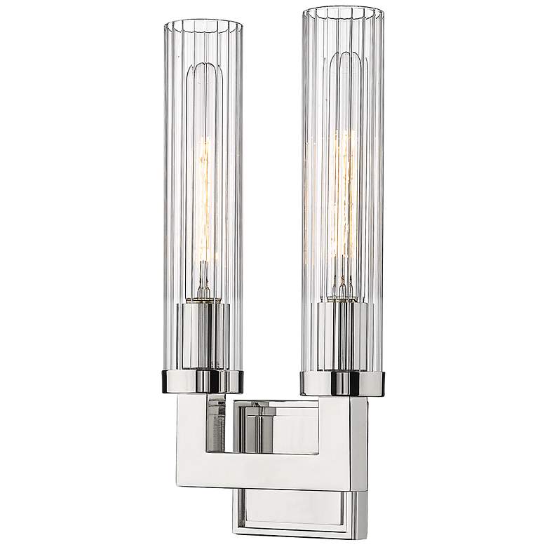 Image 3 Beau 16 3/4" High Polished Nickel ADA 2-Light Wall Sconce