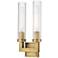 Beau 16 3/4" High Rubbed Brass 2-Light Wall Sconce