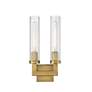 5_Beau 16 3/4" High Rubbed Brass 2-Light Wall Sconce more views