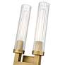 7_Beau 16 3/4" High Rubbed Brass 2-Light Wall Sconce more views