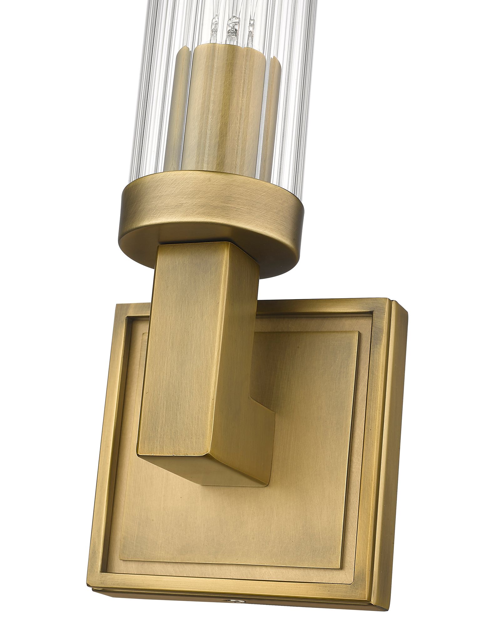 Beau 16 3/4" High Rubbed Brass Wall Sconce in scene