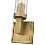 Beau 16 3/4" High Rubbed Brass Wall Sconce in scene