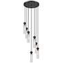 3_Beau 18" Wide Matte Black 7-Light Cylinder Pendant
