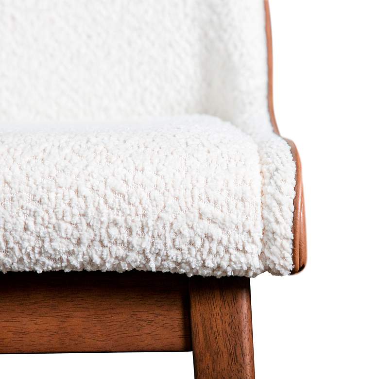 Image 3 Beau 21" Wide White Boucle Fabric Modern Side Chairs Set of 2 more views