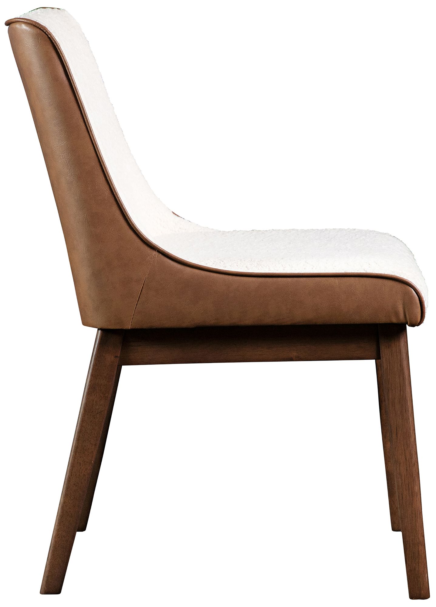 Beau 21" Wide White Boucle Fabric Modern Side Chairs Set of 2