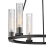 4_Beau 26" Wide Bronze 6-Light Wagon Wheel Chandelier more views